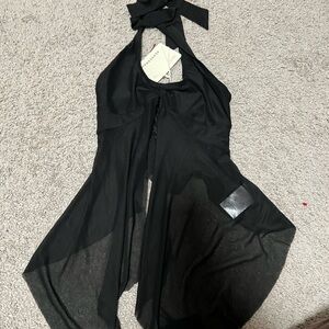 Peppermayo Black Halter Dress